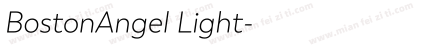 BostonAngel Light字体转换